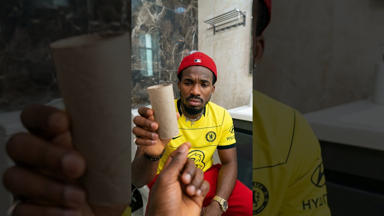 Bro ran out of toilet paper and things got weird 😳🧻 #viral