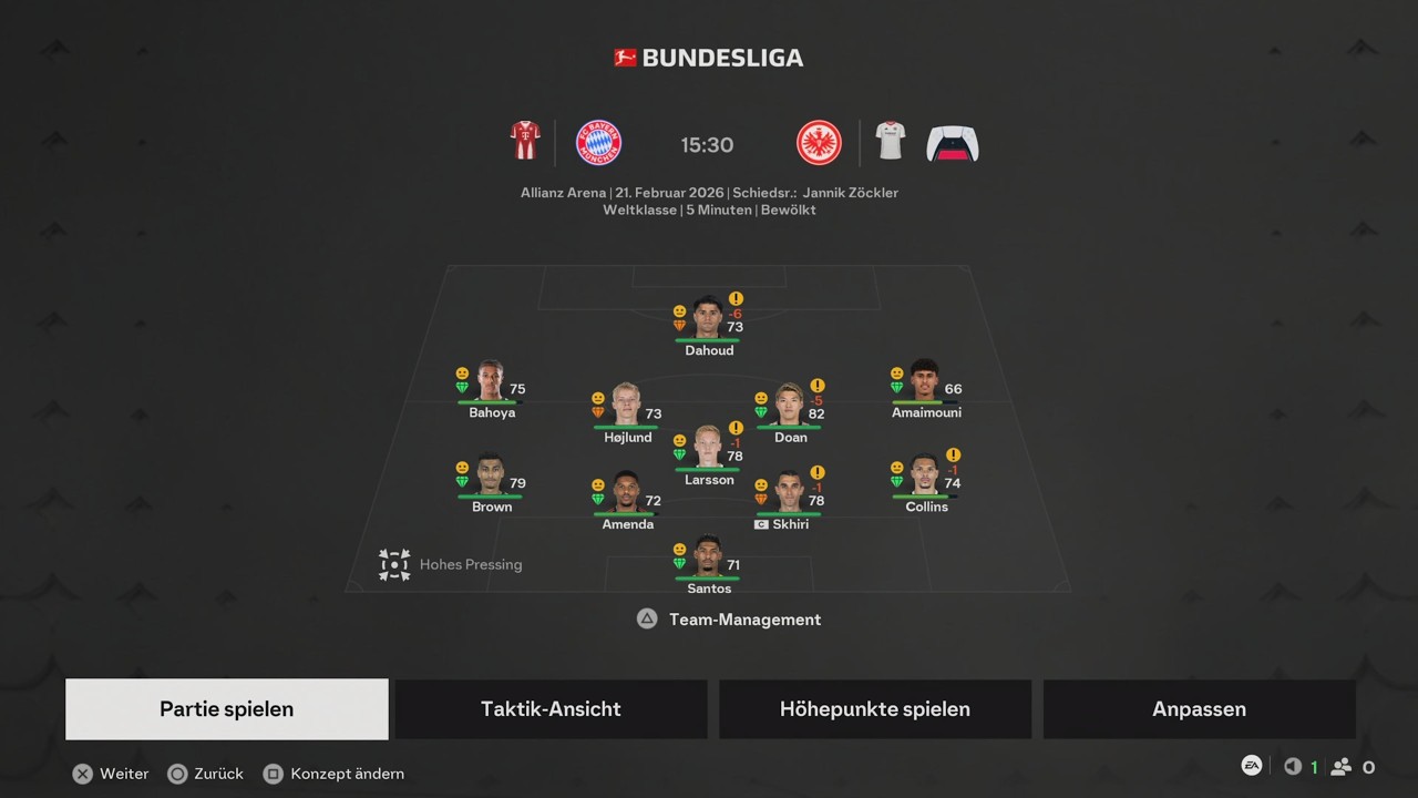 Holen wir ein Punkt in München? FCB VS SGE Eintracht Live Karriere#002