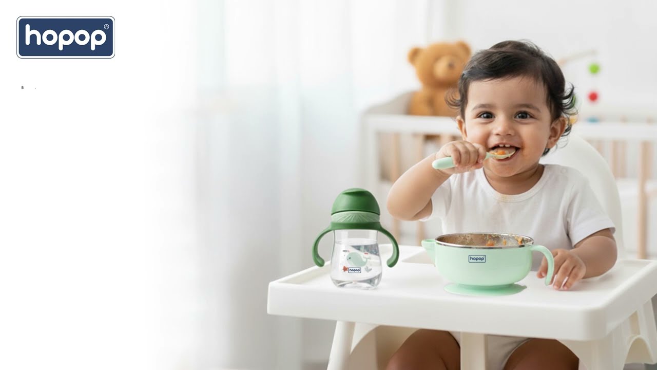 Baby Feeding Bowl |Hopop Stay Warm Bowl |Suction Spill-Proof Steel Bowl |Must Have Best Feeding Bowl