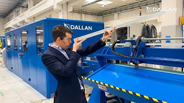 Plasterboard profiles: Automatic Packing at 120m/min and Automatic Adjustment of the length