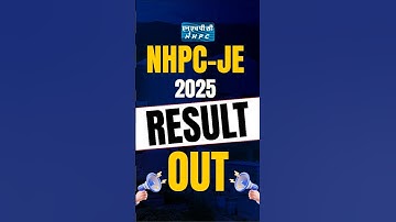 NHPC JE 2025 Result OUT 📢 NHPC Junior Engineer Result 2025 | How to Check Result NHPC JE Result