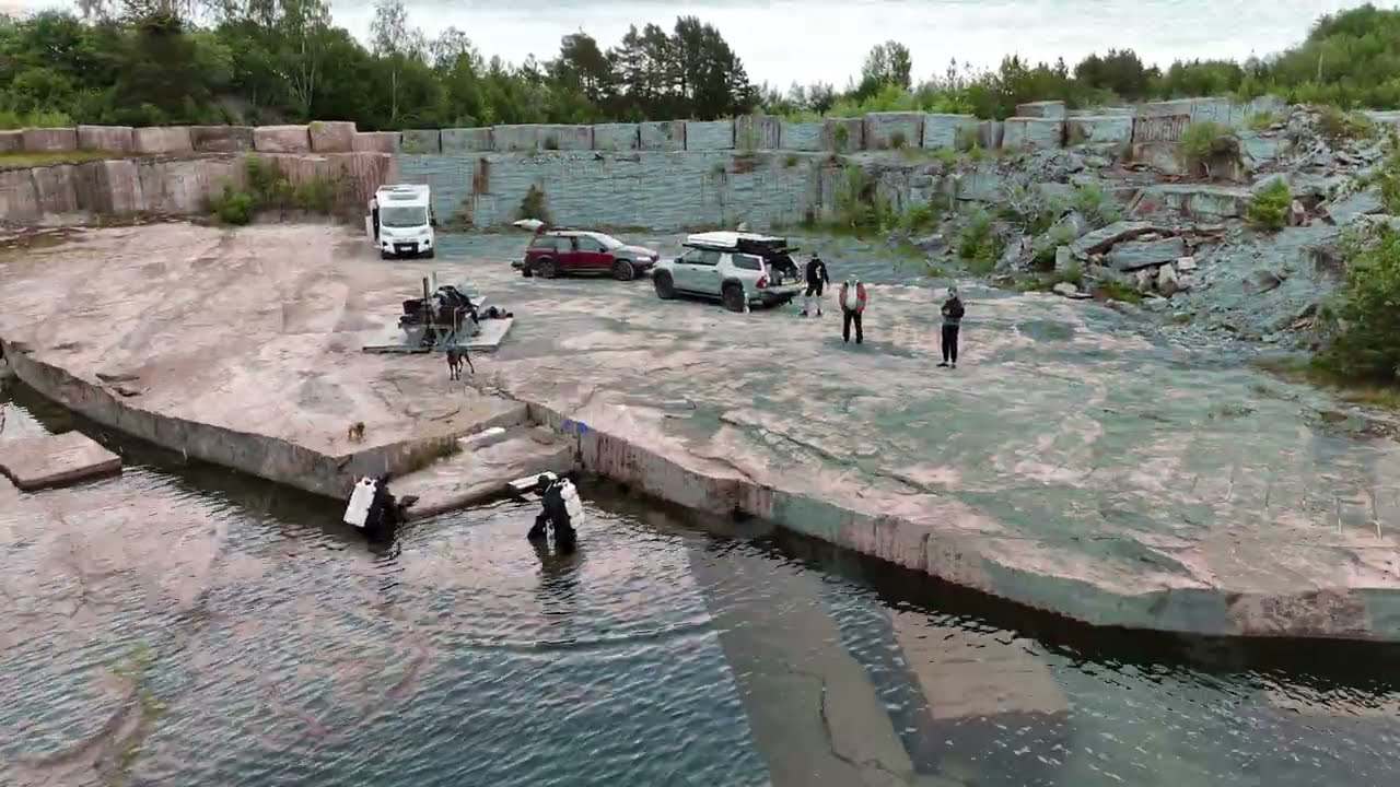 Scuba Diving in a Finnish Quarry – Stunning Drone & Underwater Footage