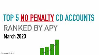 Top 5 No Penalty CD Accounts March 2023 - High Yield & High Interest Rate CDs