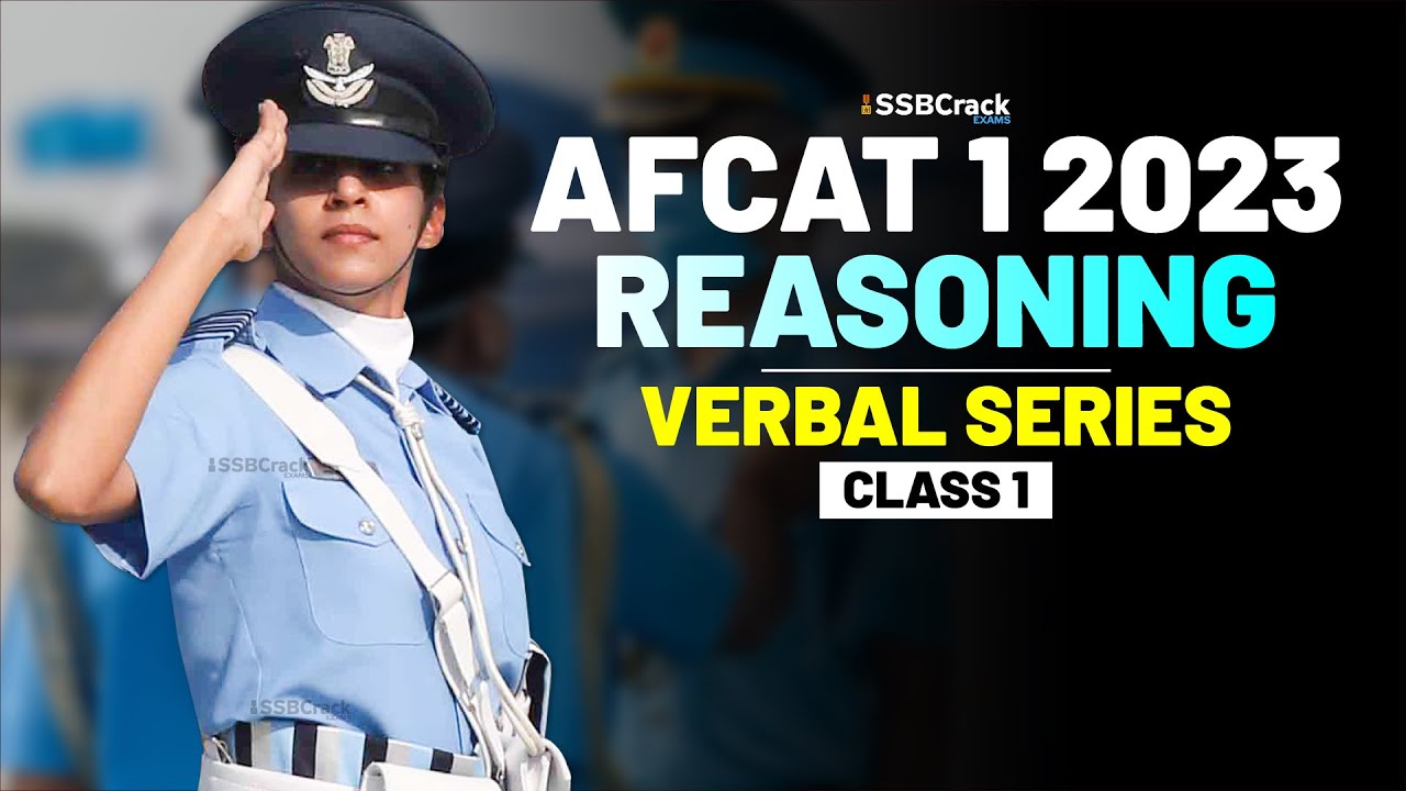 AFCAT 1 2023 Exam Reasoning 45 Days Crash Course - Verbal Series - YouTube