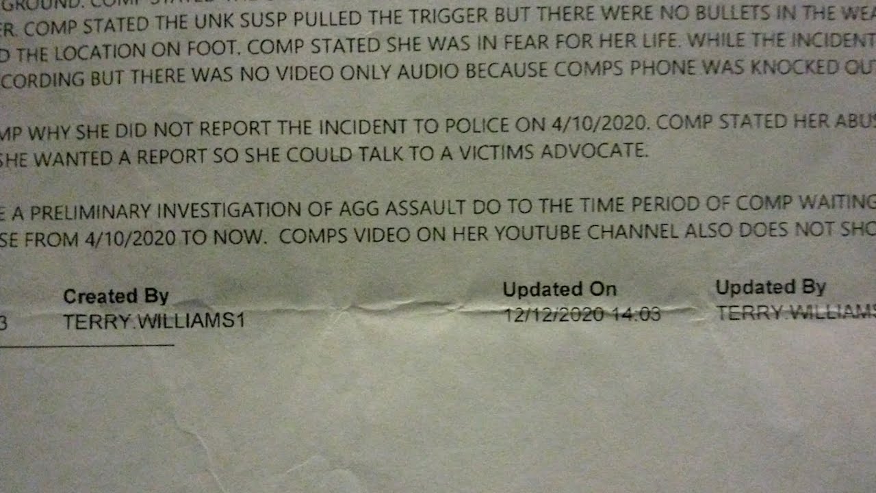 November 20, 2023 Internal Affairs Complaint,hung up on& no call back ...