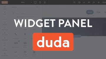 Using the Widget Panel in the Duda Website Editor
