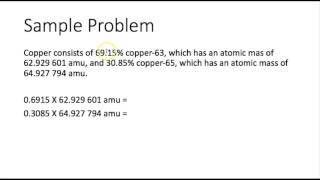 Average Atomic Mass