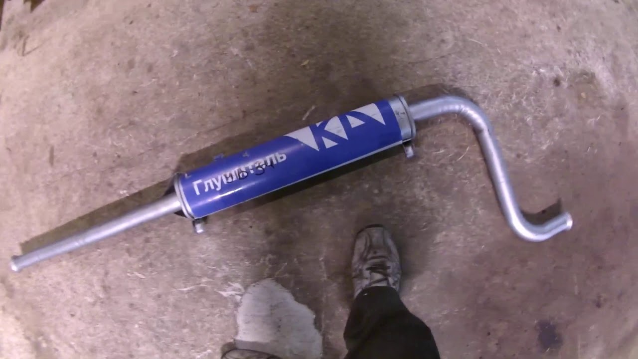 рено логан замена резонатора - YouTube