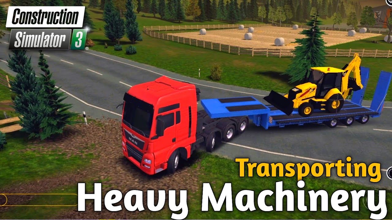 MAN Truck Transporting CAT Backhoe | Construction Simulator 3