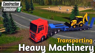 MAN Truck Transporting CAT Backhoe | Construction Simulator 3