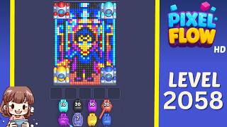 Pixel Flow Level 2058 Solution Walkthrough