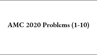 AMC 8 2020 solutions