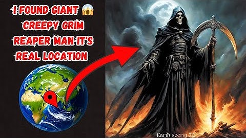 I found giant 😱 creepy grim reaper man it
