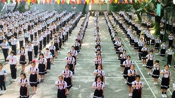 Học Sinh Tiểu Học Nguyễn Trọng Tuyển Tích Cực Tập Luyện Đồng Diễn Chào Mừng Ngày Hội 50 Năm.