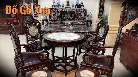 Tủ Chè Cẩn Ốc - Bộ Bàn Ghế Trúc - Gỗ Gụ Kiểu Xưa - Nội Thất Phòng nhỏ Gọn - Trường Kỷ - Sập Tủ Cổ