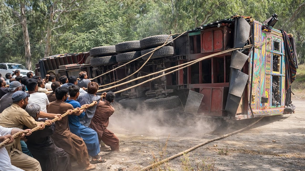 Pakistan Skill – Trailer King Pin Breaks, Pakistani Mechanics Fix the Damage