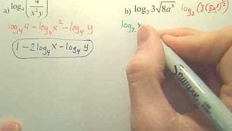8.4b Properties of  Logarithms - Algebra 2
