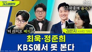 KBS 더 라이브 폐지, 열린토론 정준희 하차 - 헬마우스&김은지, [신장식의 뉴스하이킥], MBC 231117 방송