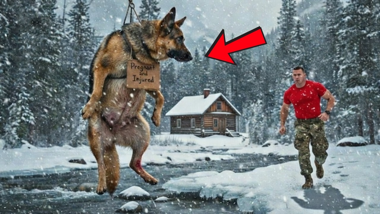 Perra Embarazada Colgada en una Tormenta Mortal — ¡Hasta que un Navy SEAL Apareció!