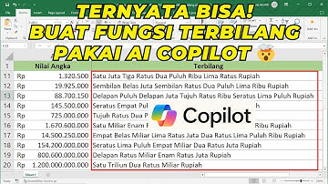 Cara Mengubah Nilai Angka Menjadi Huruf atau Teks Terbilang di Excel dengan AI Microsoft Copilot