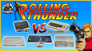 Rolling Thunder Comparison ARCADE - ZX Spectrum VS Commodore 64 VS Amstrad CPC - Amiga VS Atari ST