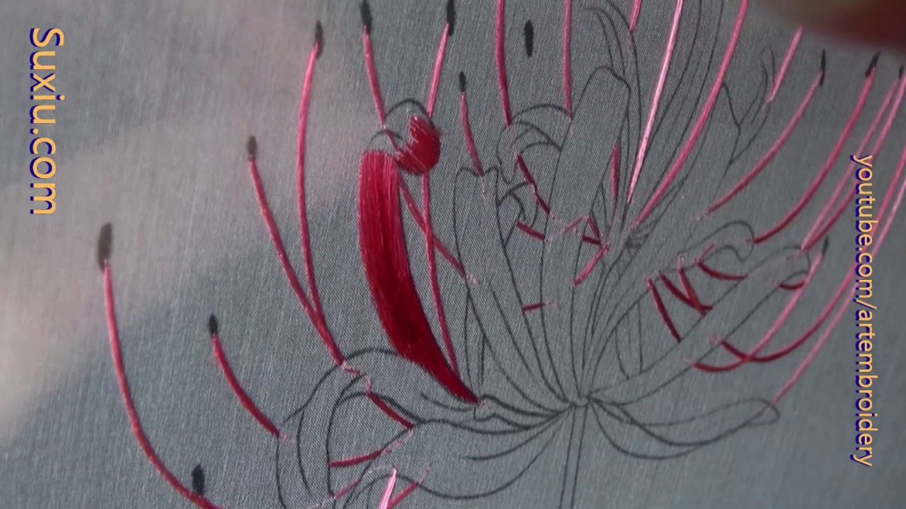 Hand embroidery chinese suzhou embroidery (broderie ricami) - YouTube