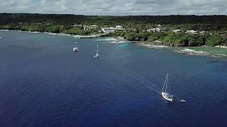 Alofi Waterfront - Niue Island - South Pacific - Drone Video
