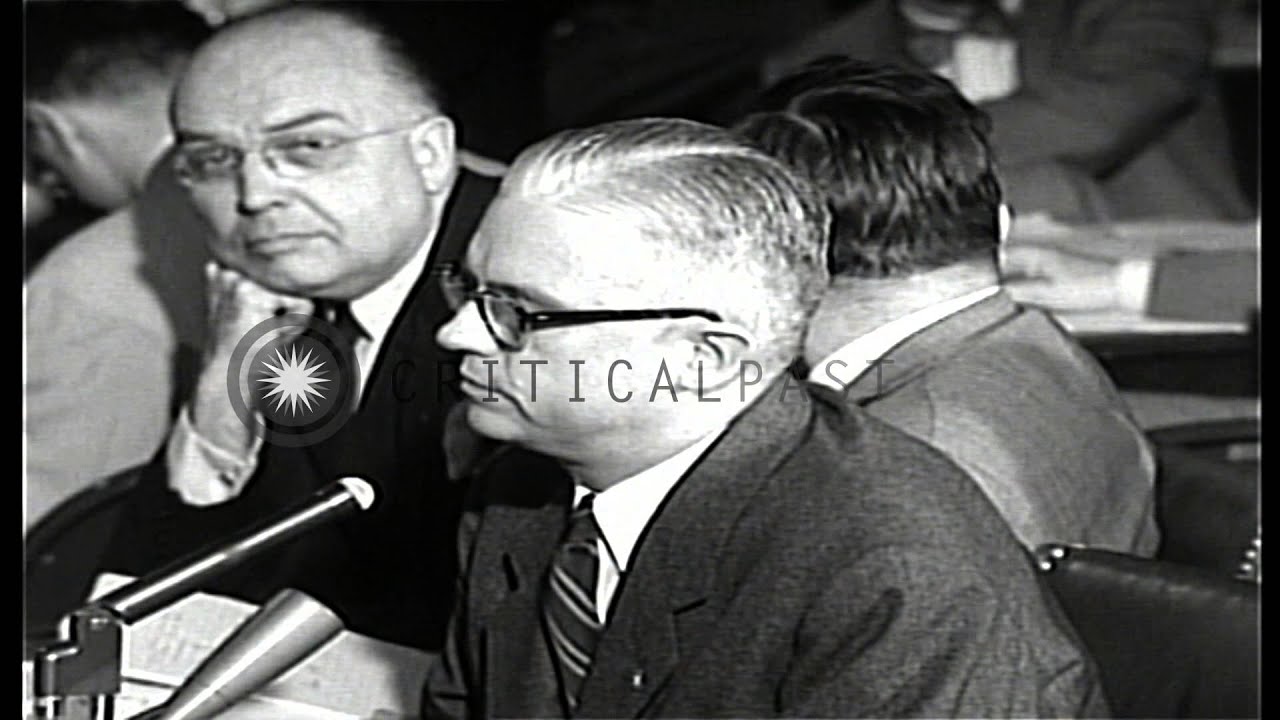 Robert Ten Broeck Stevens presents allegations against Senator McCarthy at the Ar...HD Stock Footage