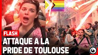 La Pride De Toulouse Pilloné Au Mortier Et Aux Bouteille De Verre Par Les Jeunes Vetu De Noir