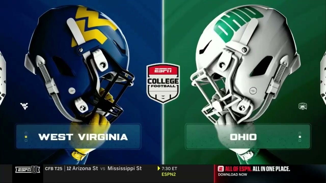 NCAAF 2025 09 06 West Virginia at Ohio 720p60 - YouTube