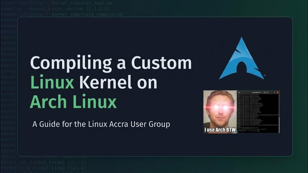 Re-compiling the Linux Kernel! Custom kernel tutorial. (By James Etu ...