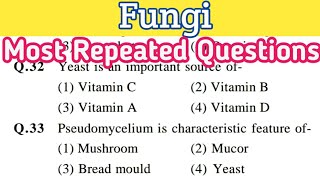 fungi mcq || plant kingdom mcq || most repeated questions (20)