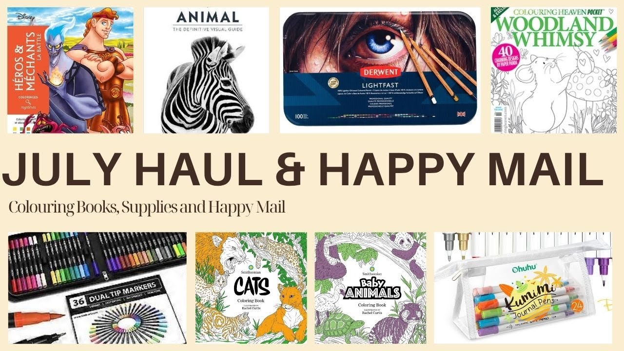 July Haul and Happy Mail 2025 - Colouring Books & Supplies