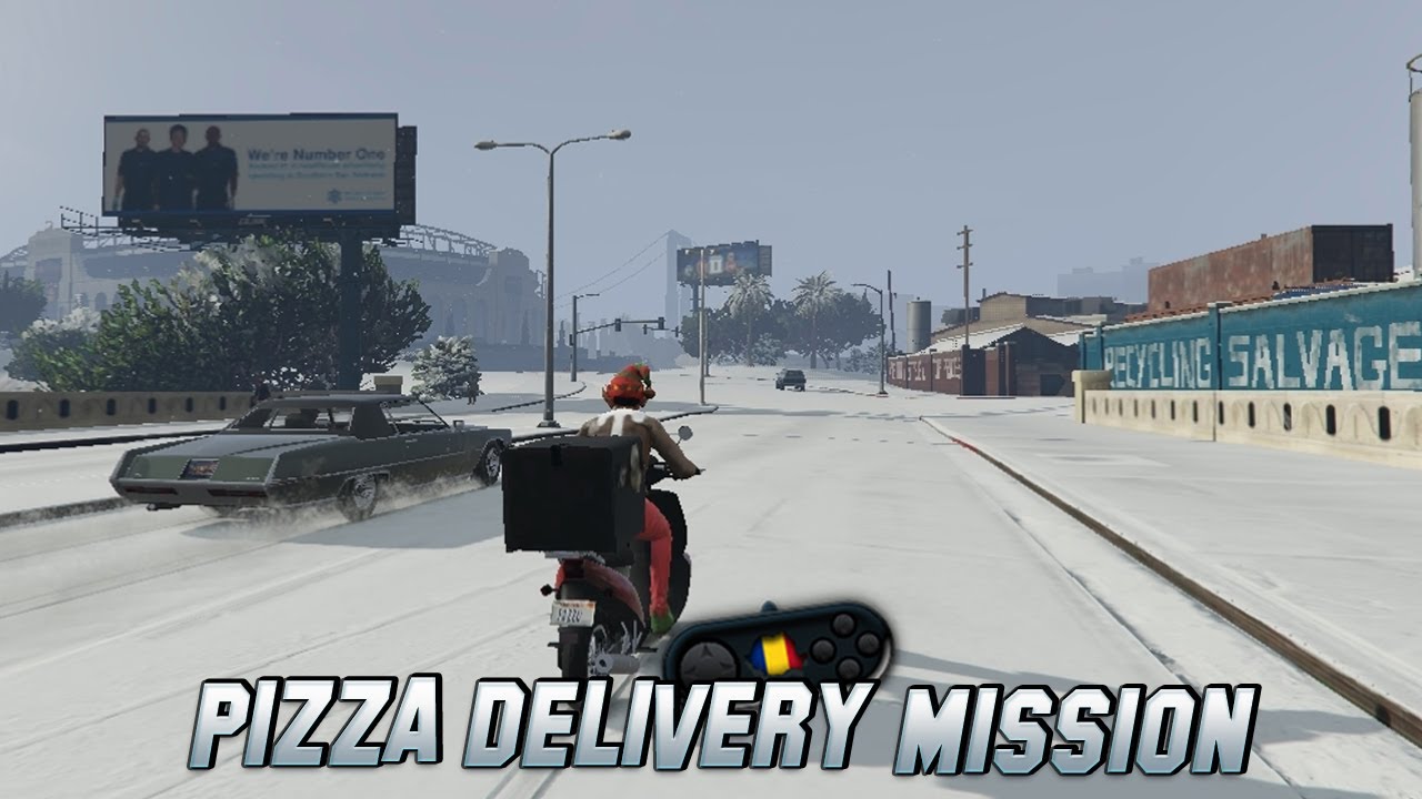 GTA Online Pizza Delivery Mission + Reward (English Dave) YouTube