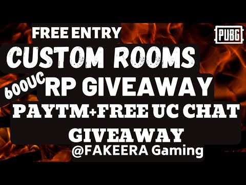unlimited-custom-rooms-|-uc-giveaway-|-rp-giveaway-|paytm-giveaway-|-pubg-live-#pubg-mobile-live