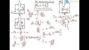Transient analysis of RC discharging circuit