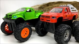 Maquinas Monstruo Todo Terreno 4X4 A Prueba - Monster Machines Challenge With Die-Cast Metal Body
