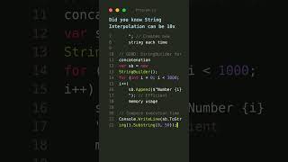 Stop using String Interpolation like this in C#! 🚀 #c#tutorial #programming #c#tips
