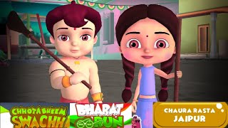 Chhota Bheem - Swachh Bharat Abhiyaan - Chhota Bheem Chaura Rasta Jaipur Swachh Bharat Run Gameplay screenshot 2