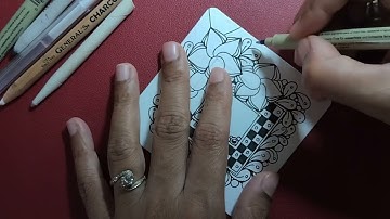 Tangle Idoz (3)  - Step by Step guided Zentangle tutorial by CZT Sanyukta Saxena