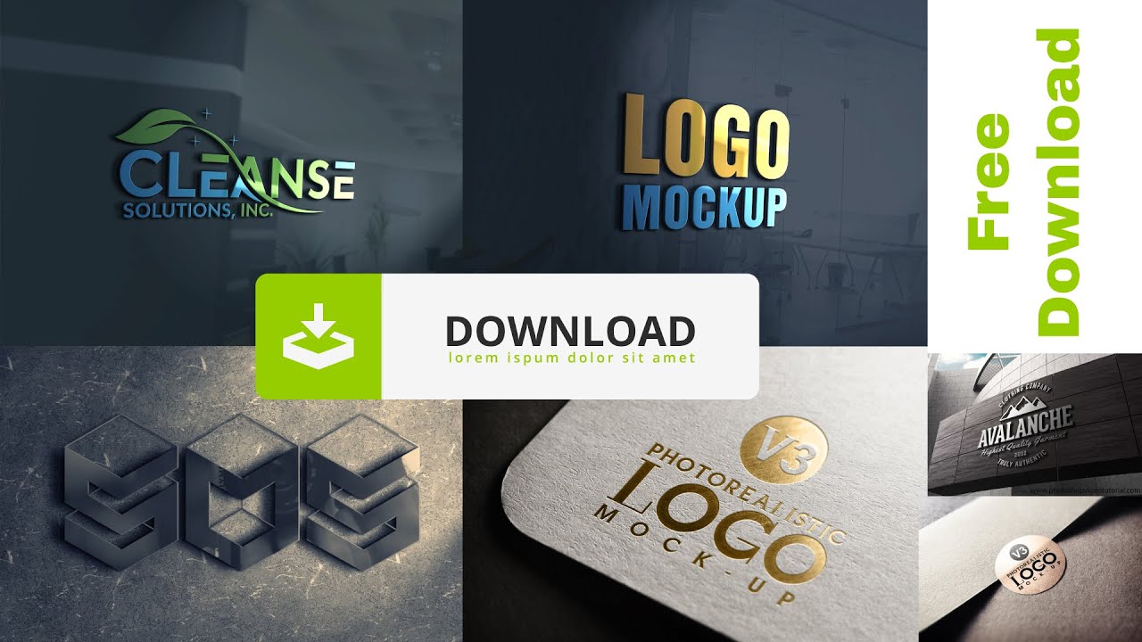 Logo Mockup Download For Free : 3d Logo Mock PSD File - YouTube