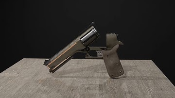 Modern revolver loading and shooting animation