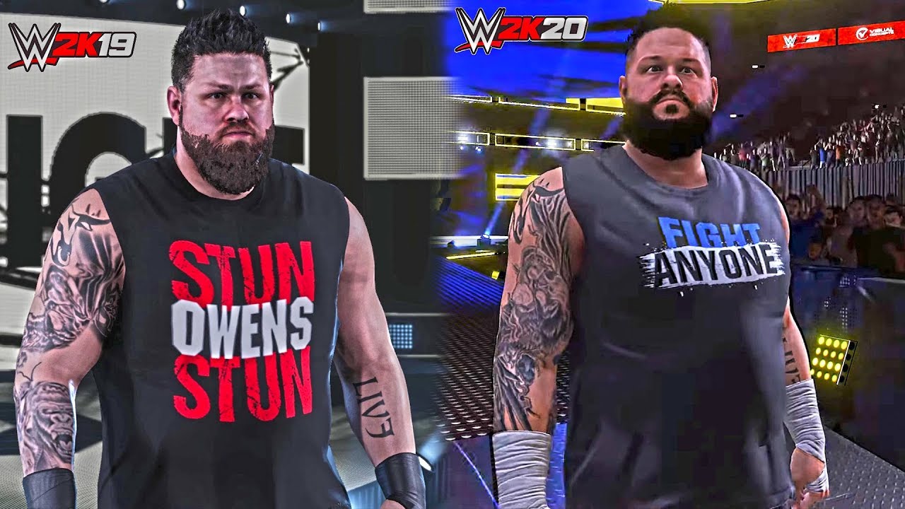 WWE 2K20 vs WWE 2K19 PC Mods: Kevin Owens Entrance/Character Model