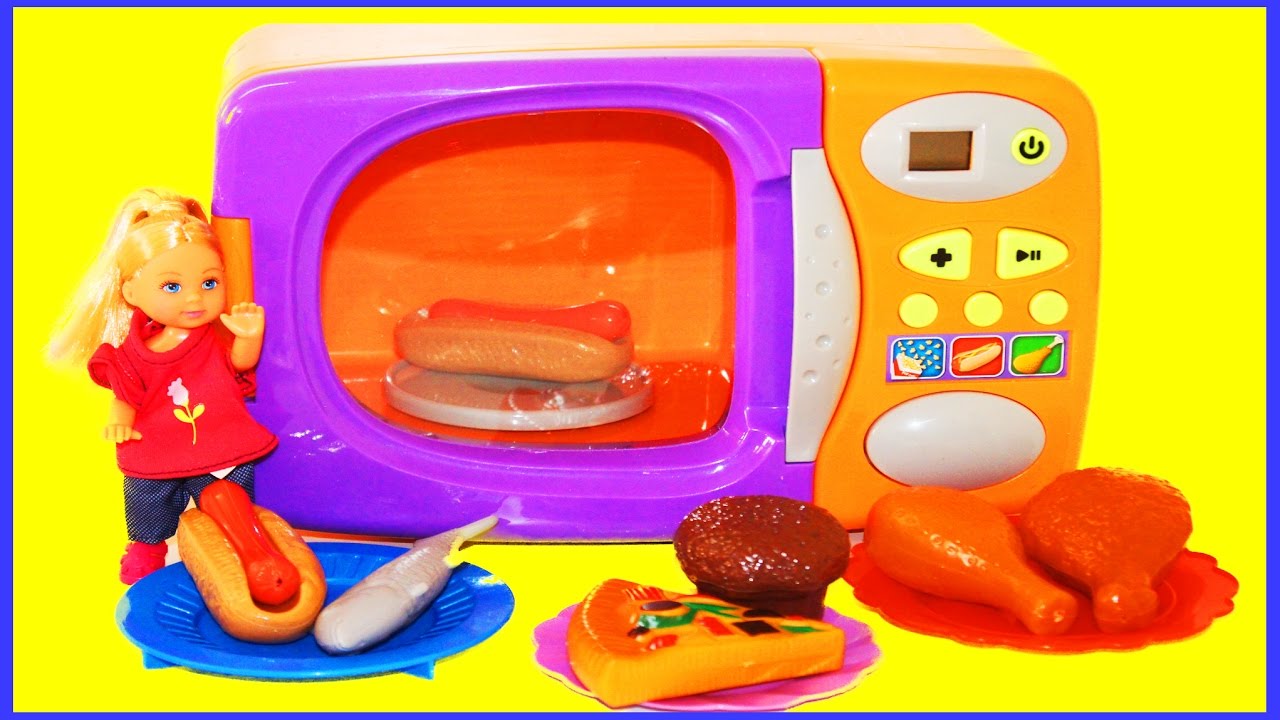 MICROWAVE OVEN Just Like Home | Kitchen Toy Appliance | Food Pizza Cup Cake With Frozen Elsa
