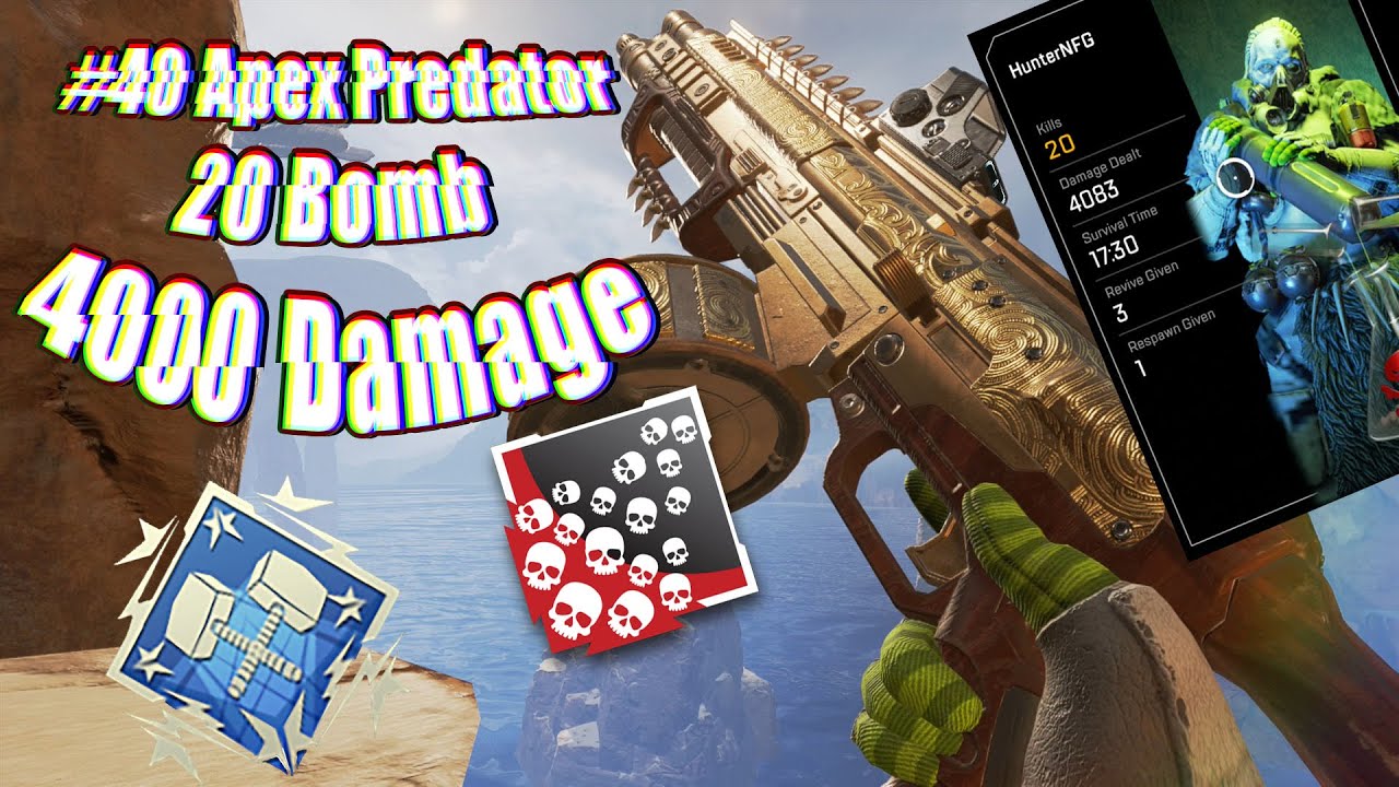 Top 50 Predator Caustic Drops 20 Bomb and 4K Damage in a Ranked Game!!