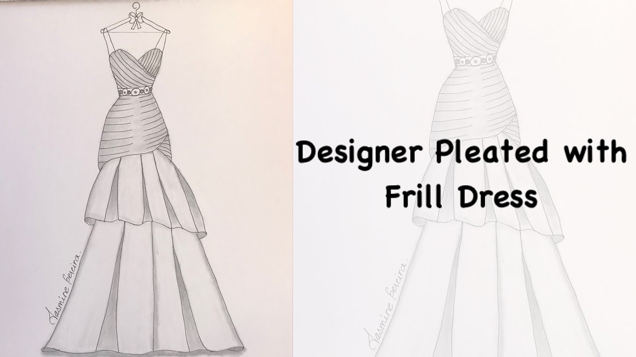 Dress pleated technical fashion illustration with sleeveless fitted body  knee length skirt Flat apparel front back white color style Women men  unisex CAD mockup Stock Vector Image  Art  Alamy