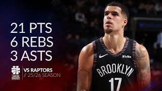Michael Porter Jr 21 pts 6 rebs 3 asts vs Raptors 25/26 season