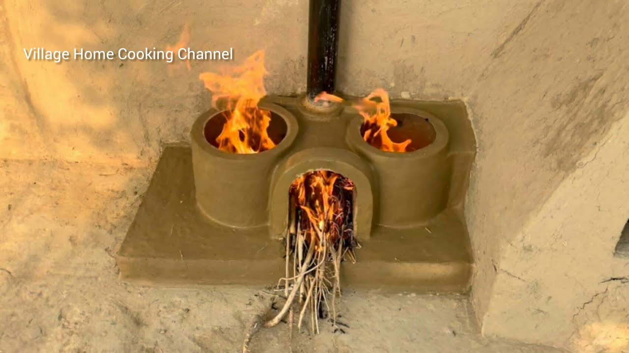 Mitti ka chulha kaise banta hai  mud stoveprimitive skills  village Home cooking channel