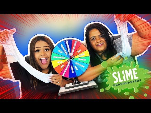 DESAFIO DA ROLETA MISTERIOSA DE SLIME (MYSTERY WHEEL OF SLIME SWITCH-UP  CHALLENGE)