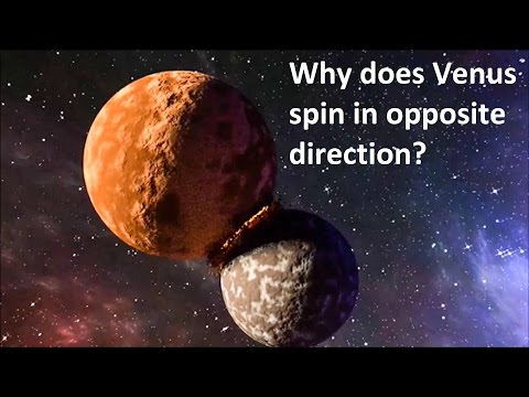 Why does Venus spin in opposite direction? - science for kids